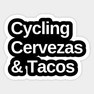 Cycling Cervezas and Tacos Cycling Shirt, Funny Cycling T-shirts, Cycling Gifts, Cycling Lover, Fathers Day Gift, Dad Birthday Gift, Cycling Humor, Cycling, Cycling Dad, Cyclist Birthday, Cycling, Taco Lover, Sticker